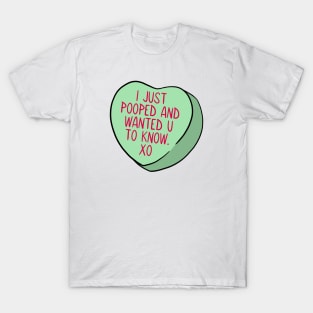 Funny Candy Heart Pooped T-Shirt